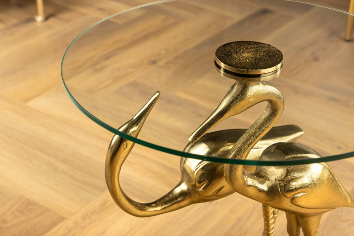 Masă laterală WILDLIFE CRANE 55cm aurie [10]