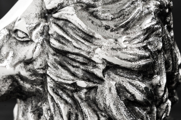 Masă laterală WILDLIFE LION 60cm argintiu antic [7]