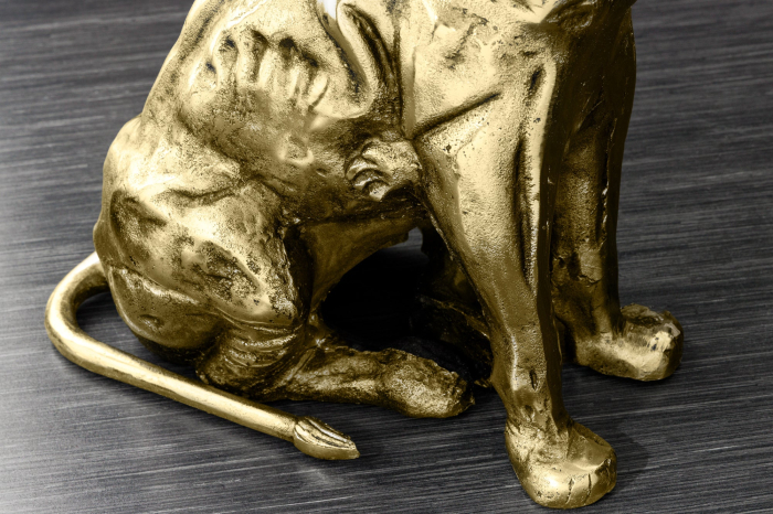 Masă laterală WILDLIFE LION 60cm auriu antic [7]