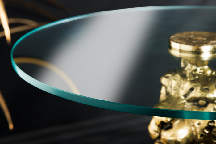 Masă laterală WILDLIFE PANTHER 60cm auriu antic [16]