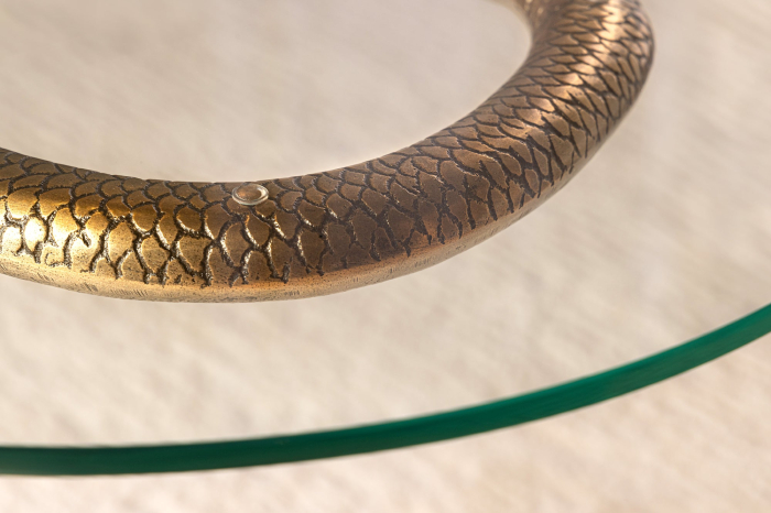 Masă laterală WILDLIFE SNAKE 60cm cupru antic [8]