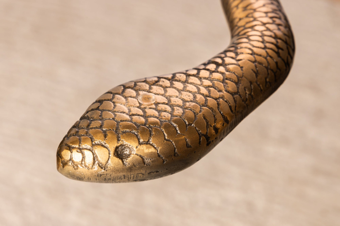 Masă laterală WILDLIFE SNAKE 60cm cupru antic [5]