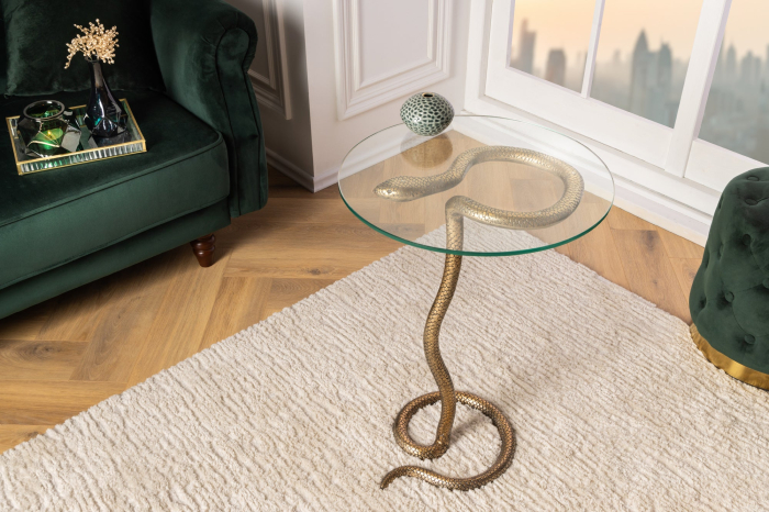 Masă laterală WILDLIFE SNAKE 60cm cupru antic [2]
