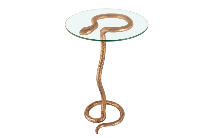 Masă laterală WILDLIFE SNAKE 60cm cupru antic [9]