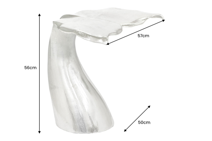 Masă laterală WILDLIFE WALFLOSSE argintie 60cm [20]