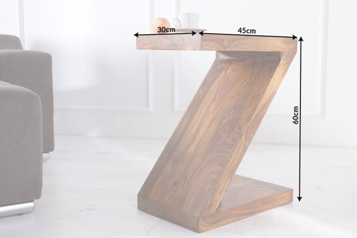 Masă laterală Z 45cm lemn de sheesham [7]