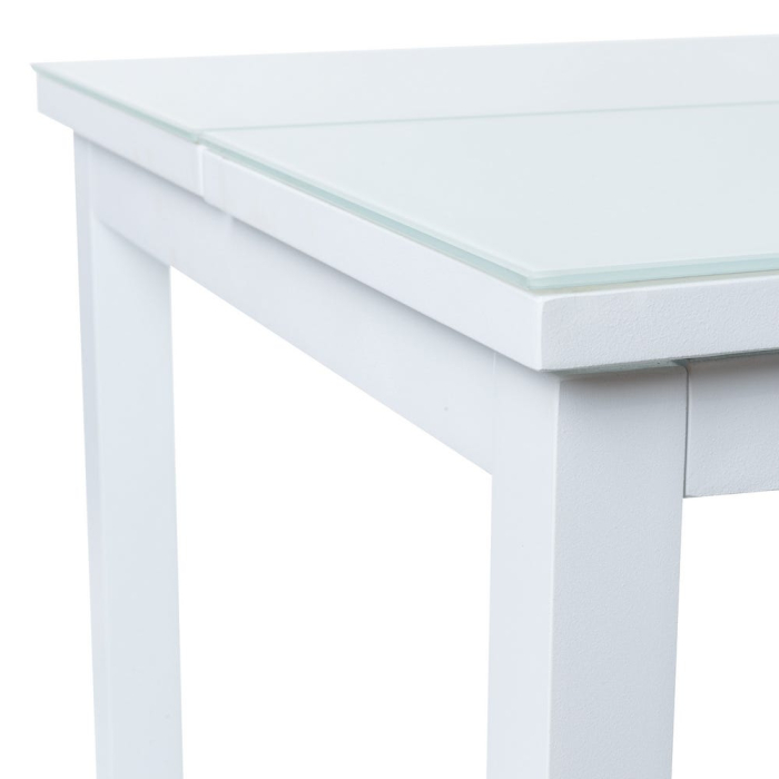 Masa de exterior pliabilă Agnes din aluminiu alb 120 x 60 x 48,50 cm [5]
