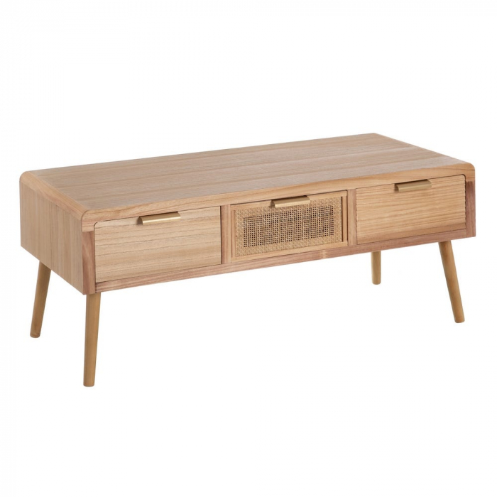 Măsuță de cafea Honey din lemn de paulownia și ratan 110 X 50 X 45 CM [1]