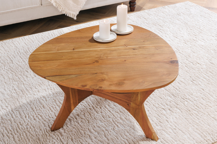 Masuta de cafea ARCHITECTURE din lemn de salcam, 70 cm [4]