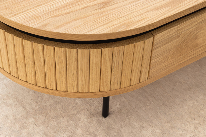 Masuta de cafea ATELIER din lemn de stejar natural, 120 cm [6]