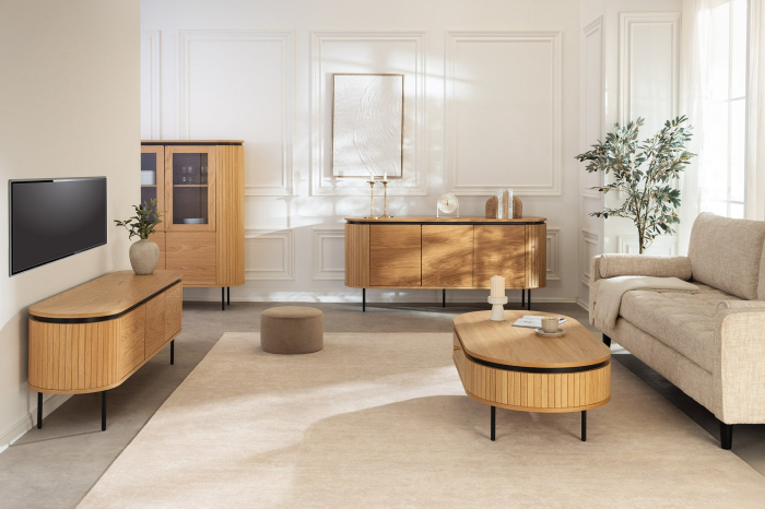 Masuta de cafea ATELIER din lemn de stejar natural, 120 cm [4]