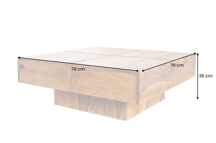 Masuta de cafea BOLT din lemn sheesham, 70 cm [7]