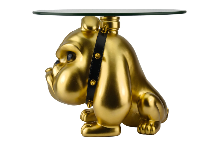 Măsuță de cafea BULLDOG 55 cm, sticlă aurie [5]