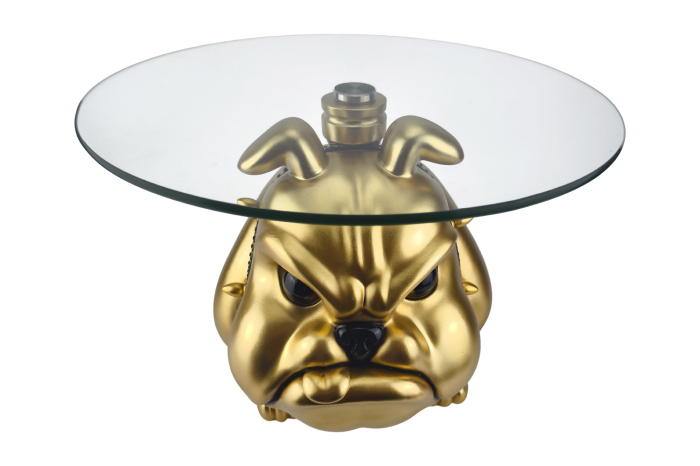 Măsuță de cafea BULLDOG 55 cm, sticlă aurie [6]