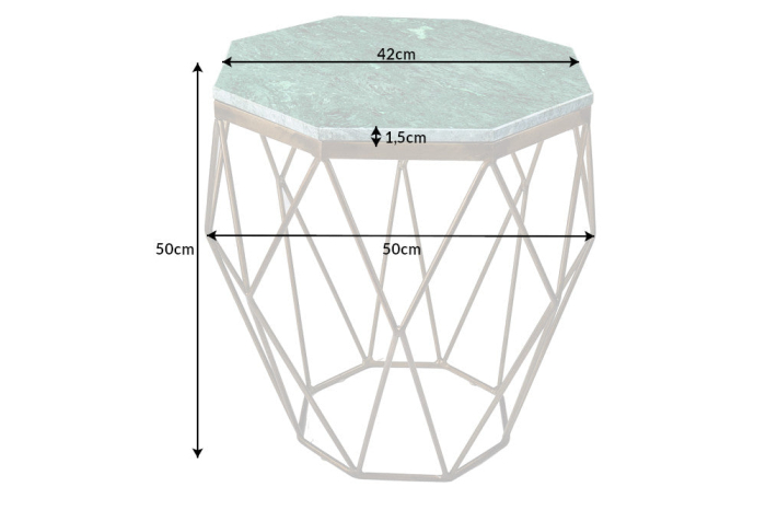 Masuta de cafea DIAMOND din marmura, 50 cm [7]