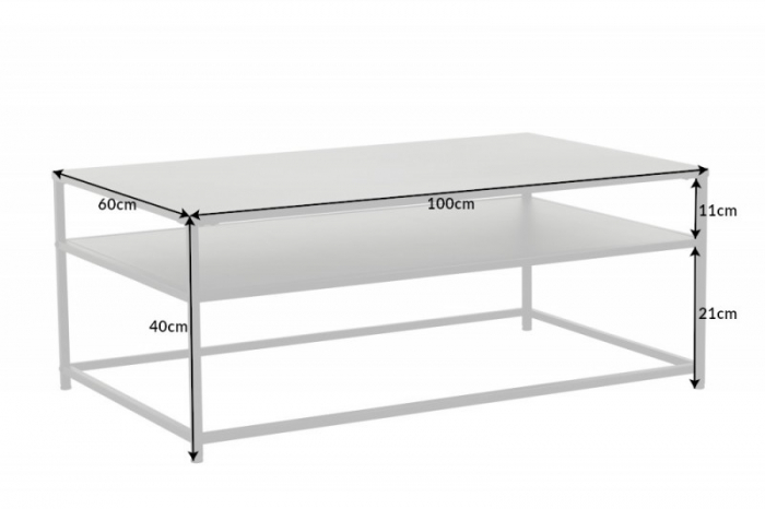 Masuta de cafea dreptunghiulara din metal Dura Steel [6]