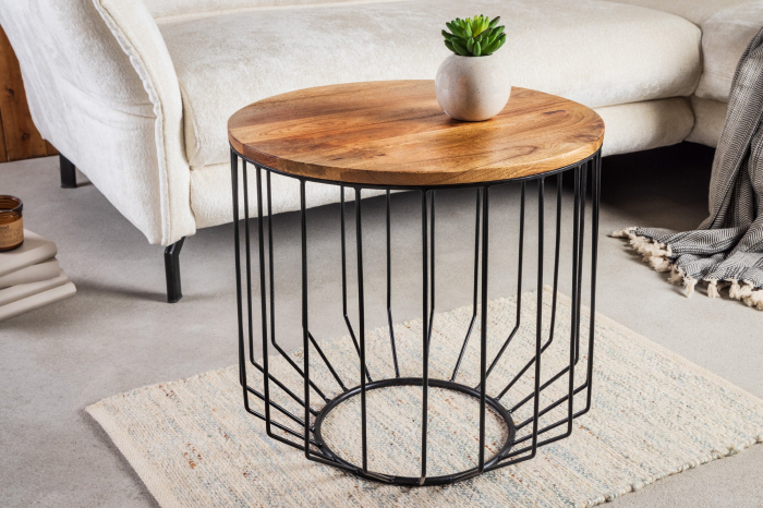 Masuta de cafea FACTORY LOFT din lemn de mango, 50 cm [3]