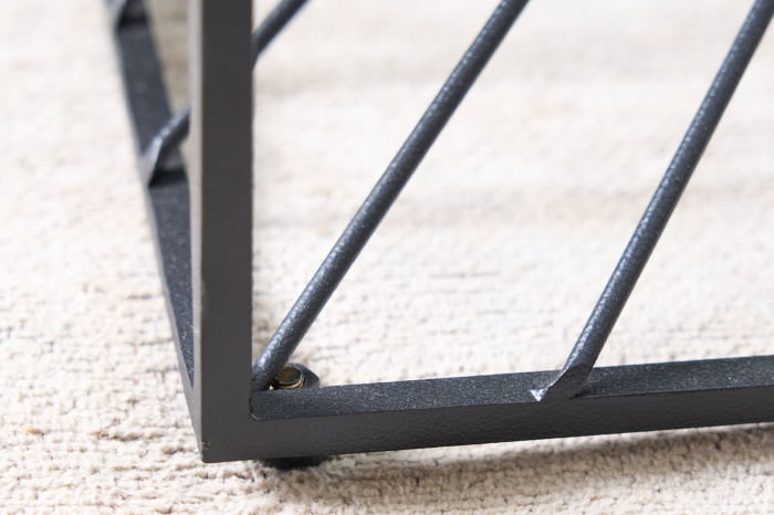 Masuta de cafea ILLUSION din metal si sticla rezistenta, 60 cm  [4]