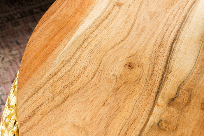 Masuta de cafea LEAF cu blat din lemn de salcam, 75 cm [4]