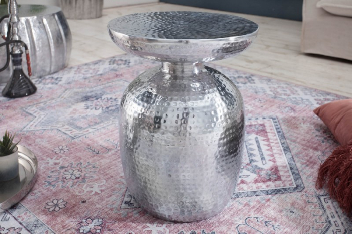 Măsuță de cafea Marrakesch din aliminiu argintiu [2]