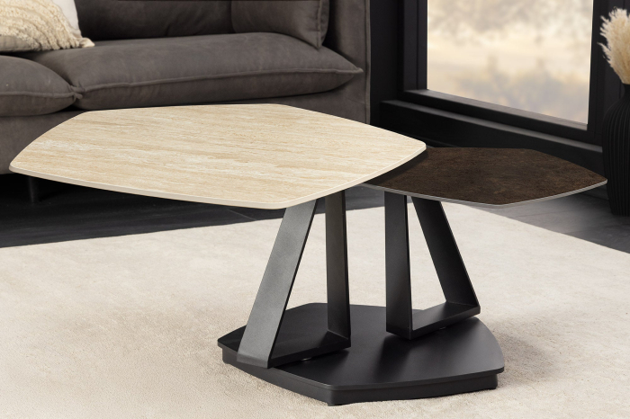 Masuta de cafea MOVEMENT din blat ceramic, 80-130 cm [6]