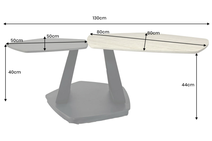Masuta de cafea MOVEMENT din blat ceramic, 80-130 cm [10]