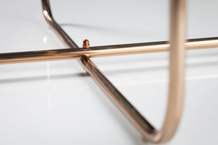 Masuta de cafea Noble cu blat din marmura si picioare din metal auriu [5]