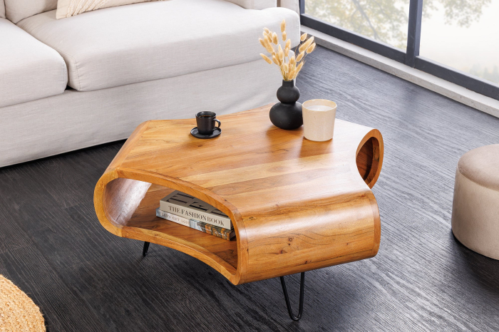 Masuta de cafea ORGANIC LIVING din lemn de salcam, 90 cm [2]
