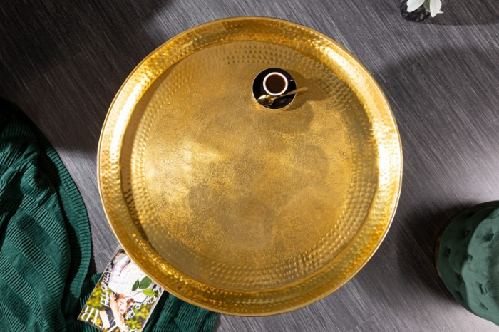 Masuta de cafea Orient din metal auriu [4]