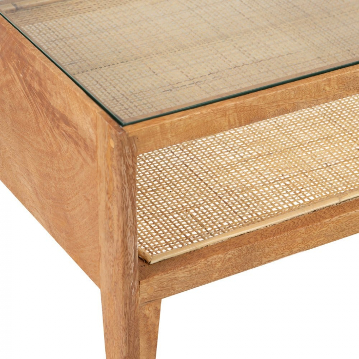 Măsuță de cafea  Sahara din lemn de mango și ratan 120 X 60 X 40 CM [3]