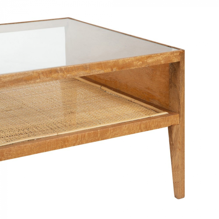 Măsuță de cafea  Sahara din lemn de mango și ratan 120 X 60 X 40 CM [4]