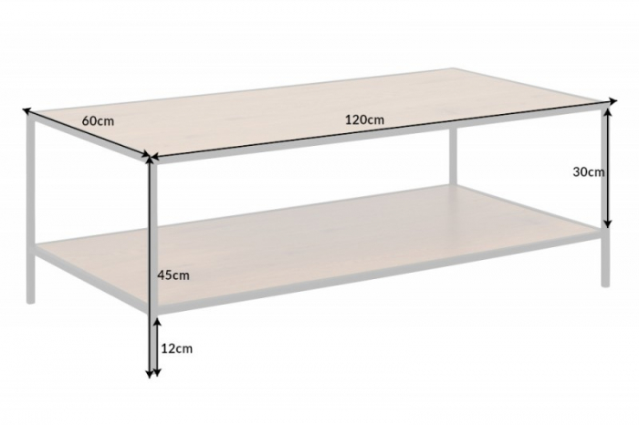 Masuta de cafea Slim Line cu blat din MDF si picioare metalice [7]