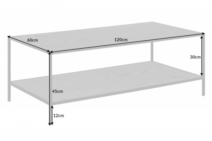 Masuta de cafea Slim Line cu blat din MDF si picioare metalice [7]