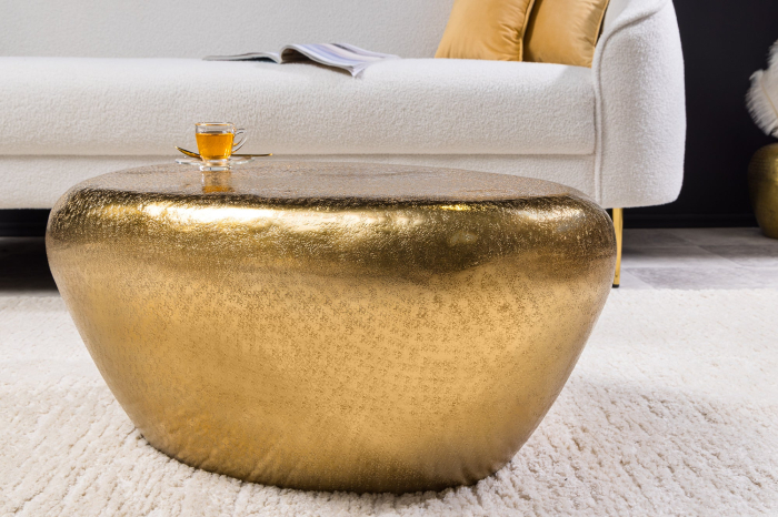 Masuta de cafea STONE cu aspect de lovitura de ciocan, 75 cm [8]