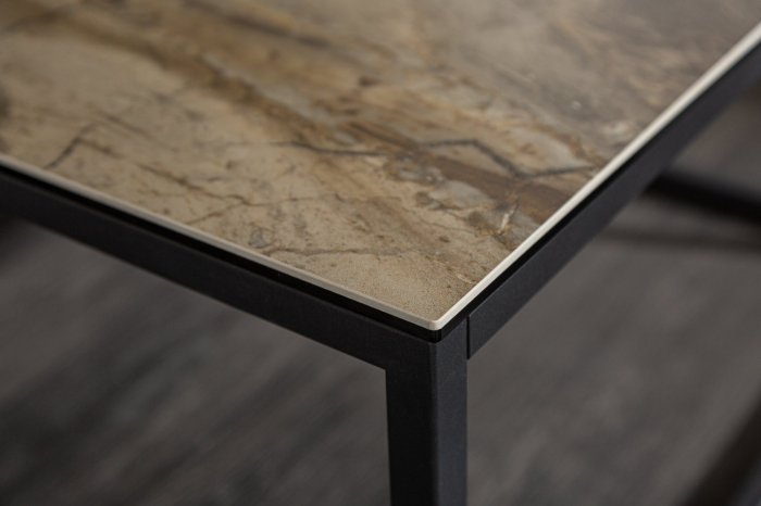 Masuta de cafea SYMBIOSE cu aspect de marmura, 100 cm [5]