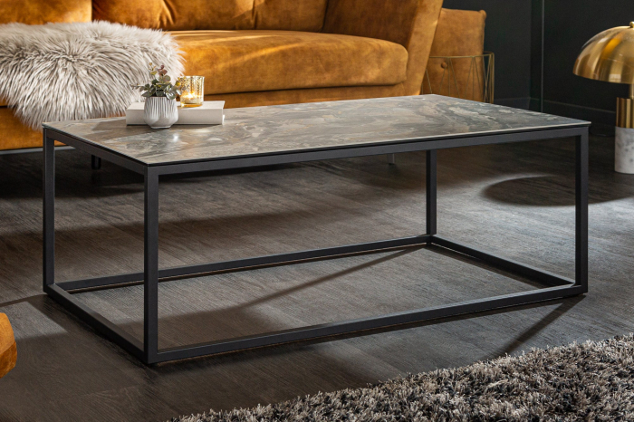 Masuta de cafea SYMBIOSE cu aspect de marmura, 100 cm [4]