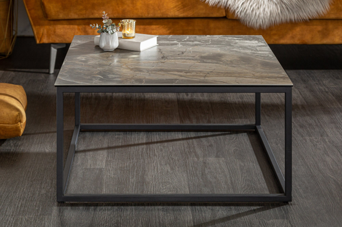 Masuta de cafea SYMBIOSE cu aspect de marmura, 75 cm [3]