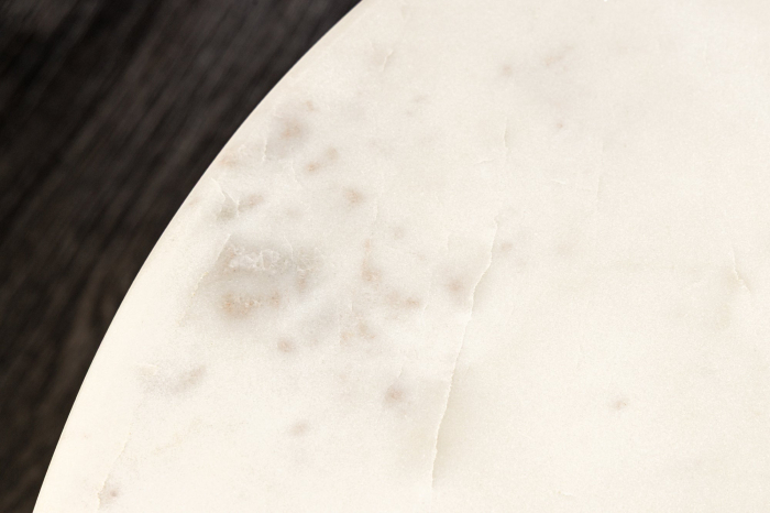 Masuta de cafea TRES CHIC rotunda din lemn de mango natural si blat din marmura, 60 cm [10]