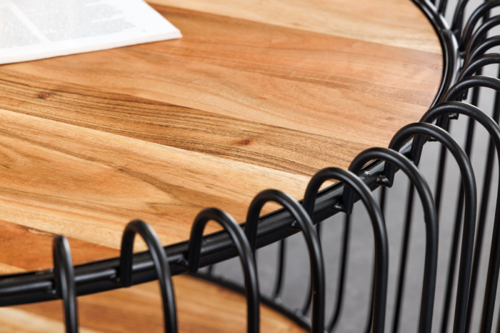 Masuta de cafea TRUE ELEMENTS din lemn de salcam natural, 70 cm [5]