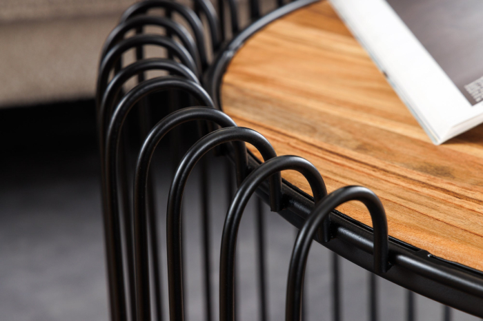 Masuta de cafea TRUE ELEMENTS din lemn de salcam natural, 70 cm [6]