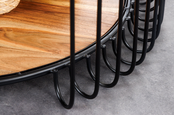 Masuta de cafea TRUE ELEMENTS din lemn de salcam natural, 70 cm [8]