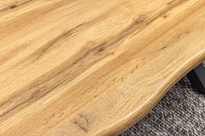 Masuta de cafea WILD din lemn de stejar salbatic, 90 cm [7]