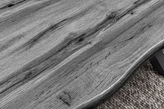 Masuta de cafea WILD din lemn de stejar salbatic gri, 90 cm [6]