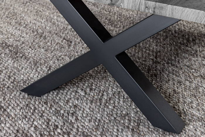 Masuta de cafea WILD din lemn de stejar salbatic gri, 90 cm [8]