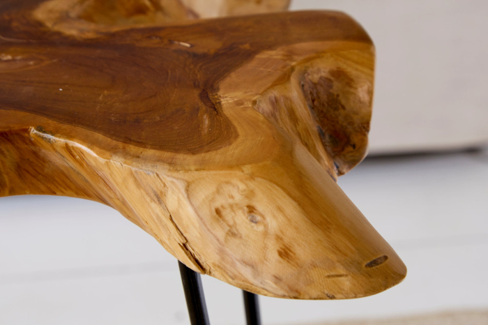 Masuta de cafea WILD din lemn masiv de tec, 60 cm [6]