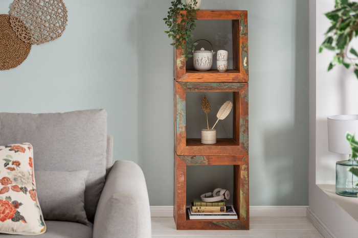 Masuta JAKARTA din lemn reciclat, 45 cm [5]