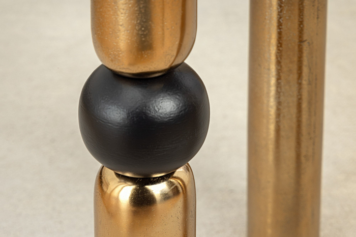 Măsuță laterală ABSTRACT 55cm aurie cu detaliu negru tip sfera  [6]