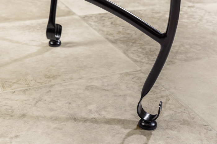 Masuta laterala MARRAKESH 40 cm argintie , design cu textura batuta , tava detasabila  [8]