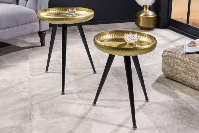 Masuta laterala ORIENT 45cm,design lovitura de ciocan,alama aurie [3]