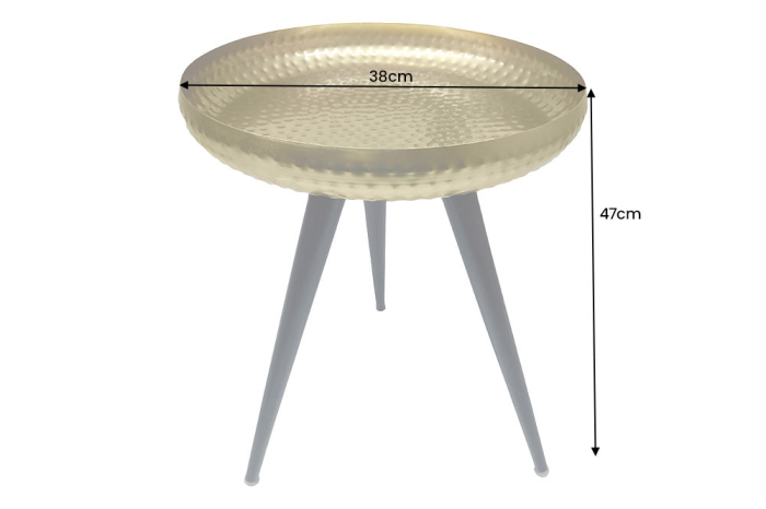 Masuta laterala ORIENT 45cm,design lovitura de ciocan,alama aurie [10]